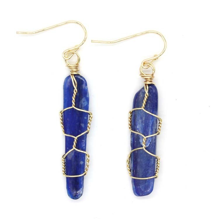 Natural crystal stone gold-plated amethyst irregular winding earrings