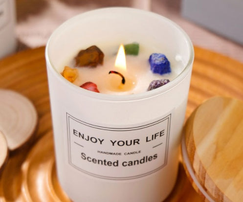 🌟 Natural Crystal Original Stone Incense Candle — Breath of the Earth, Light of the Crystal 🌟