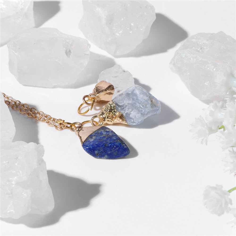 Natural Crystal Stone Irregular Agate Handmade Necklace Simple And Elegant