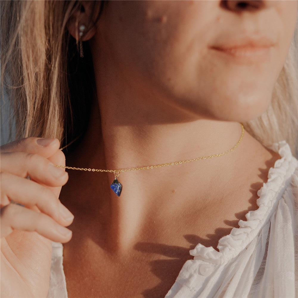 Natural Crystal Stone Irregular Agate Handmade Necklace Simple And Elegant