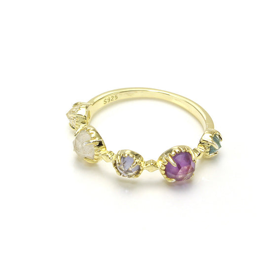 🌟 S925 Sterling Silver Multi-Gemstone Energy Ring — Celestial Harmony, Empowered Elegance 🌟