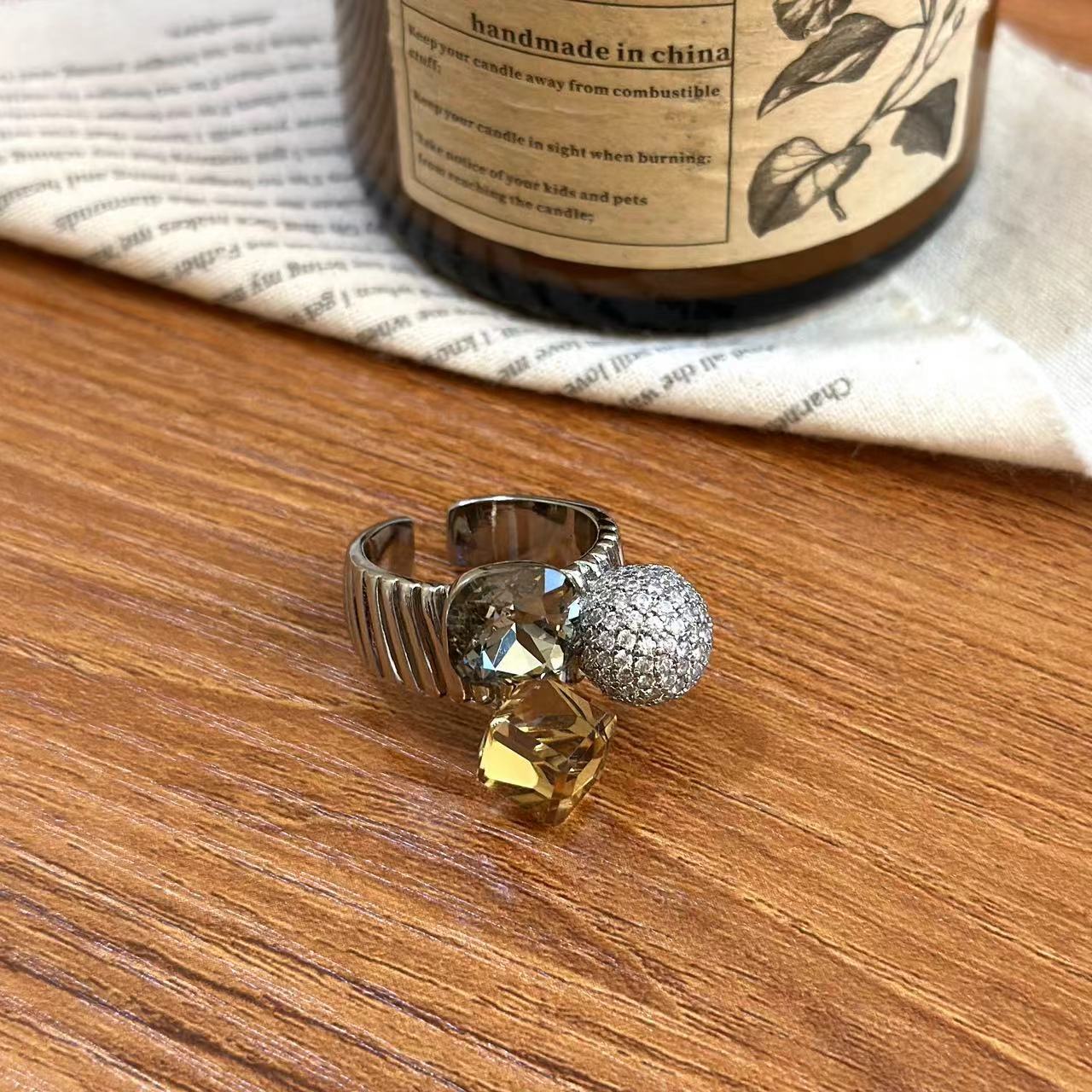 Maillard Diamond Crystal Ring Personalized High Sense