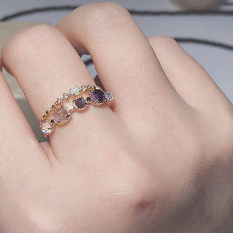 🌟 S925 Sterling Silver Multi-Gemstone Energy Ring — Celestial Harmony, Empowered Elegance 🌟