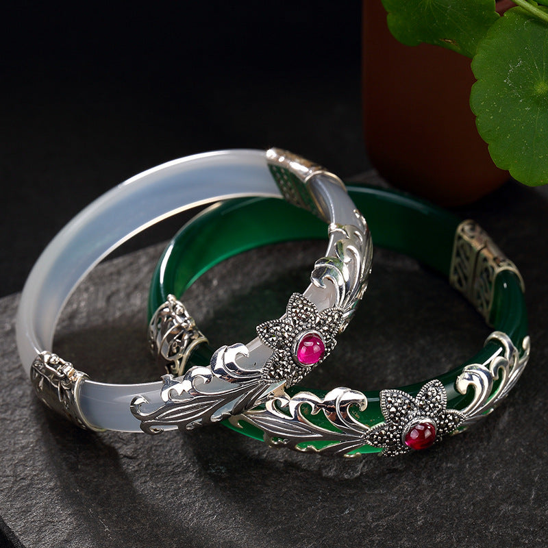 Sterling Silver Marksai Stone Inlay