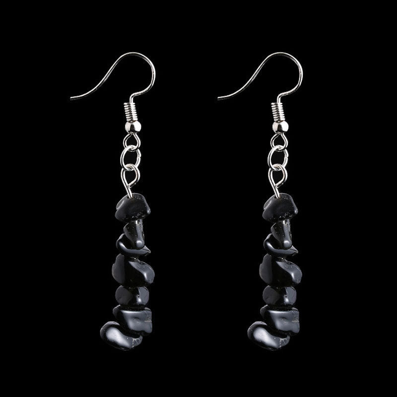 Irregular Natural Crystal Stone Beaded Earrings For Women