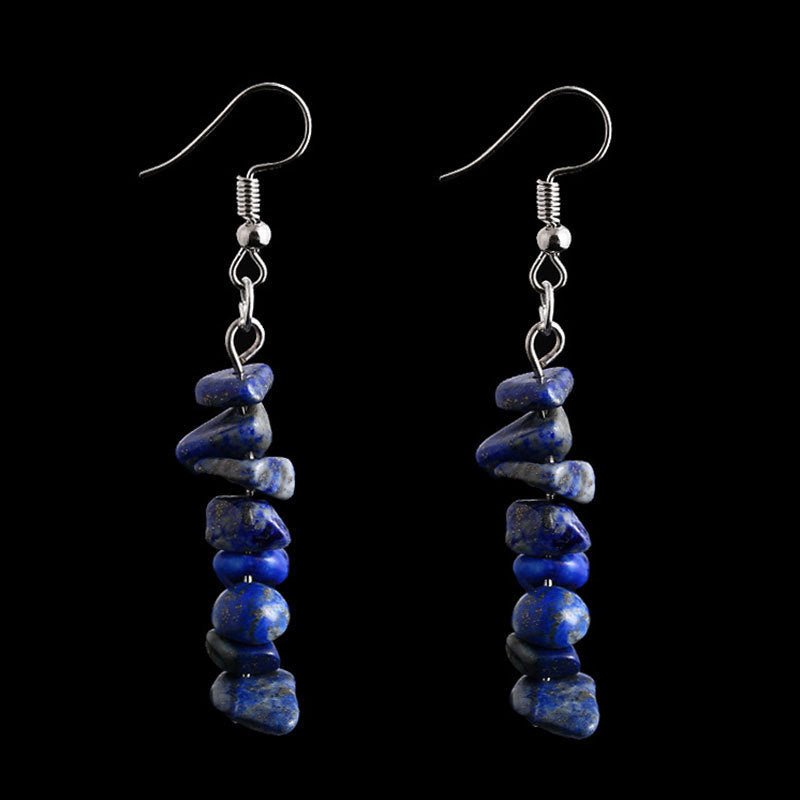 Irregular Natural Crystal Stone Beaded Earrings For Women