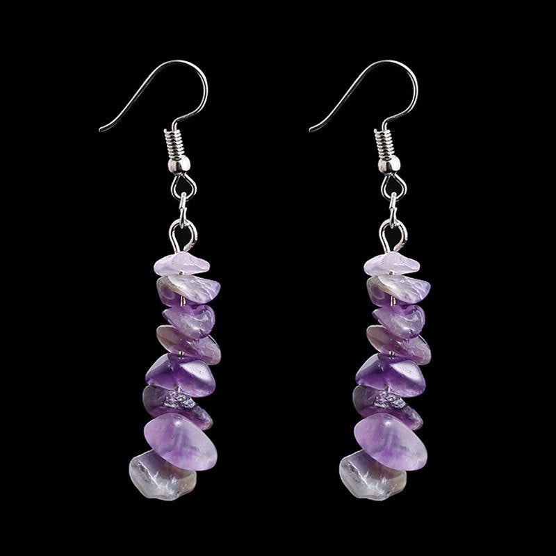 Irregular Natural Crystal Stone Beaded Earrings For Women