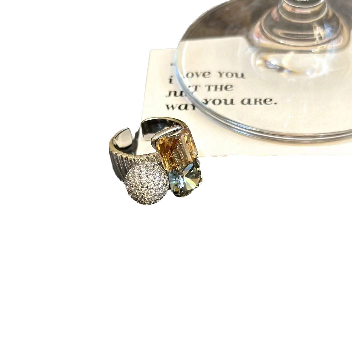 Maillard Diamond Crystal Ring Personalized High Sense