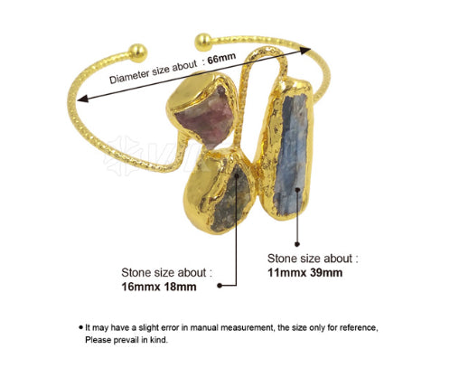 🌟 Classical Design Irregular Tourmaline Blue Stone Adjustable Bracelet — Earth’s Symphony, Artisan’s Legacy 🌟