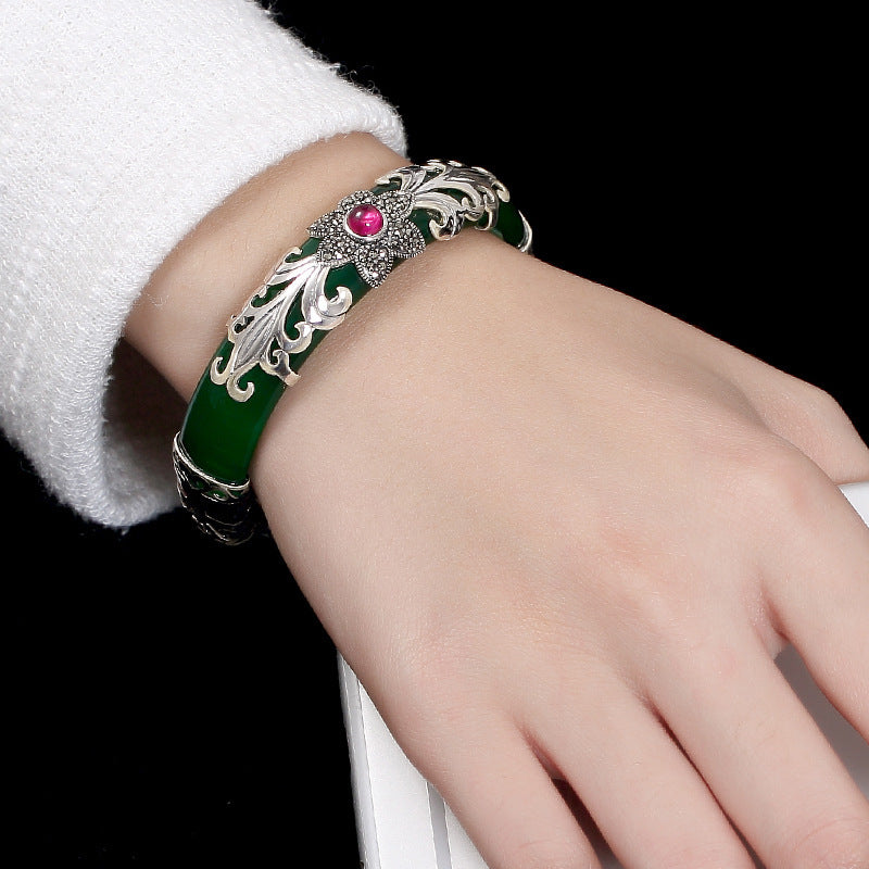 Sterling Silver Marksai Stone Inlay