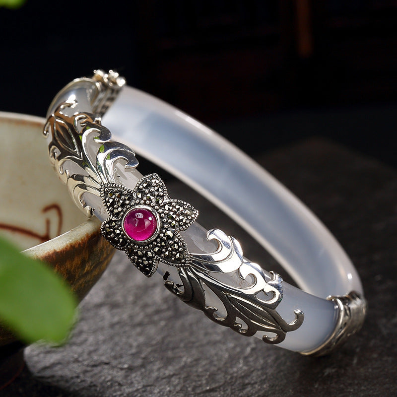 Sterling Silver Marksai Stone Inlay