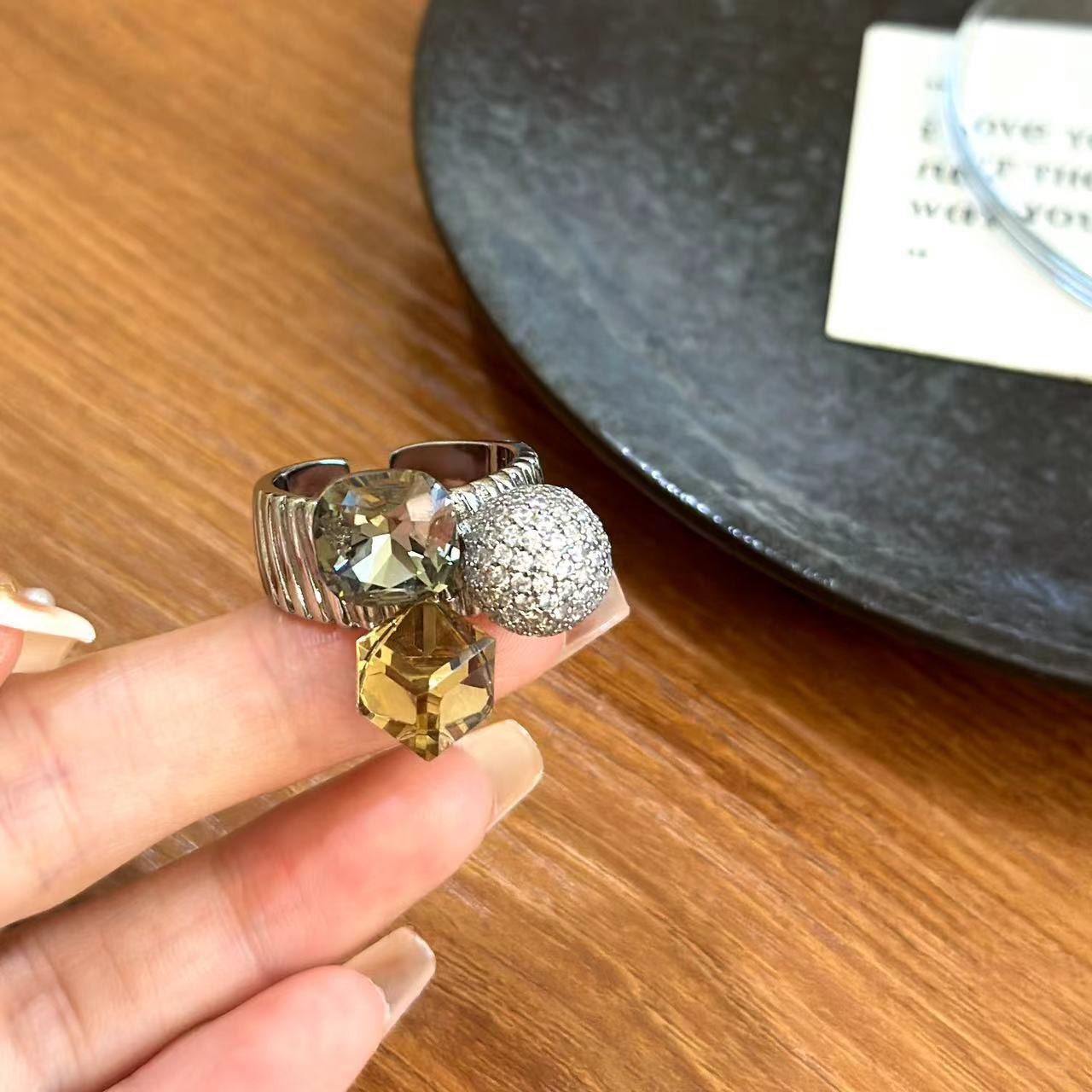 Maillard Diamond Crystal Ring Personalized High Sense