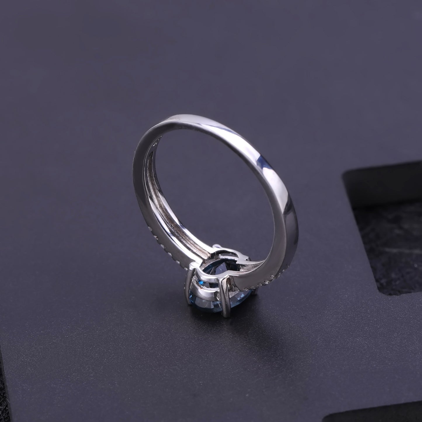 Topaz Natural Stone S925 Silver Crystal Ring