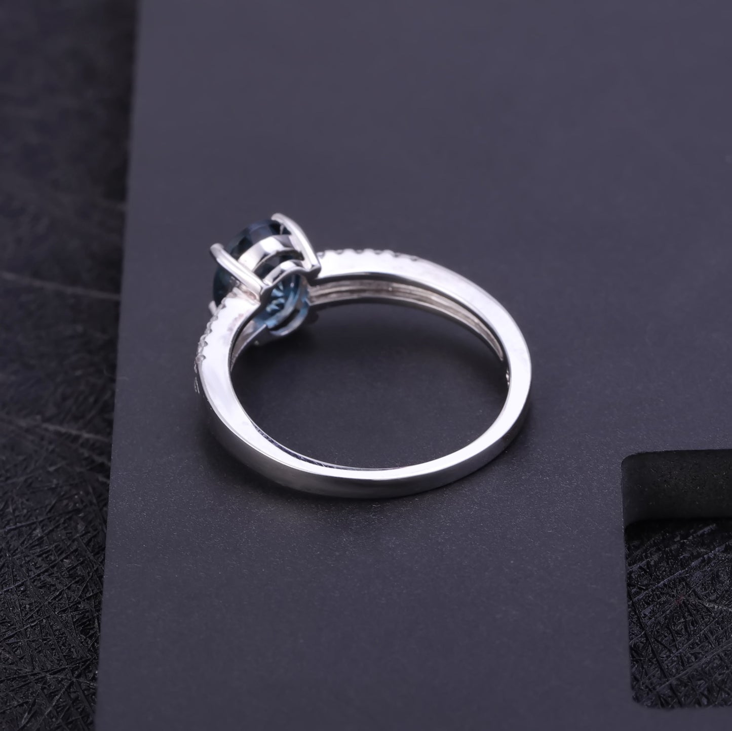 Topaz Natural Stone S925 Silver Crystal Ring